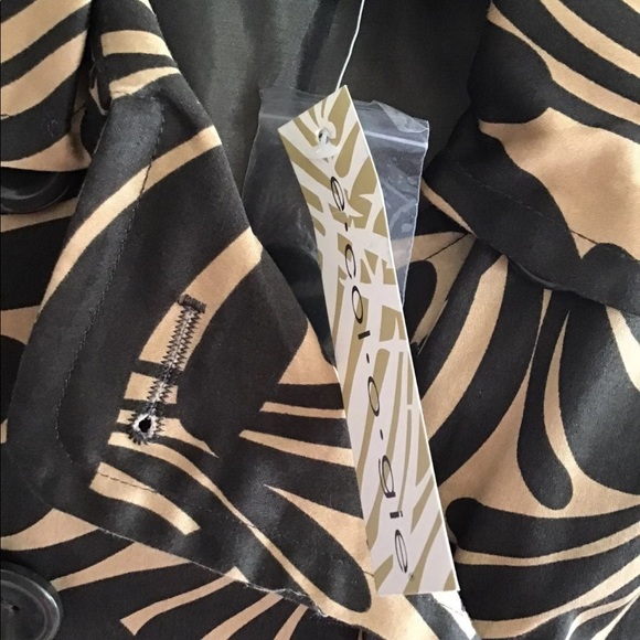 Jacket Ecologie by jacket size med animal print NWT brown beige lined bu… - Picture 6 of 8